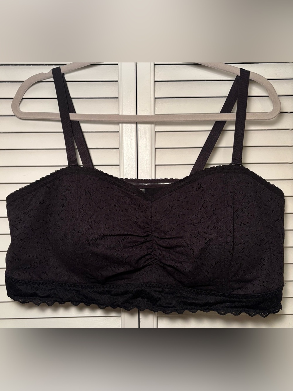 Torrid Black Lace Bandeau Bralette with Convertible Straps